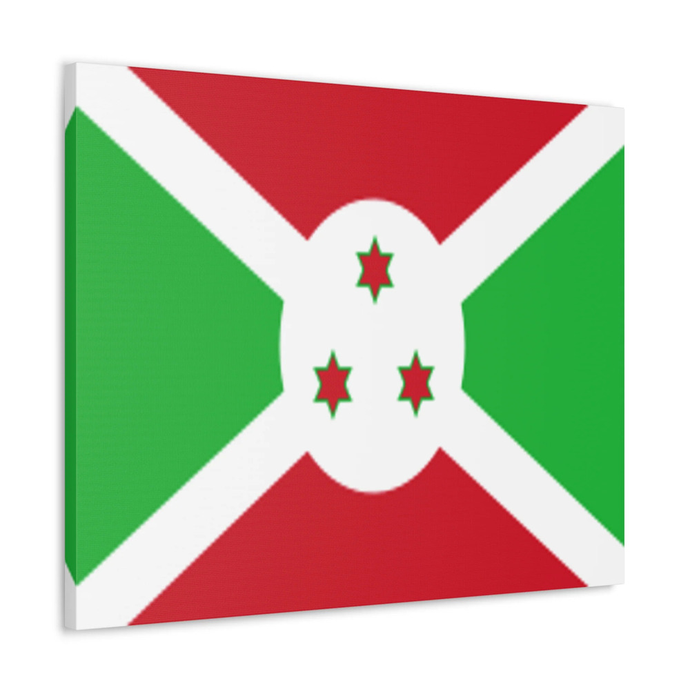 Burundi Country Flag Canvas Vibrant Wall Art Unframed Home Decor